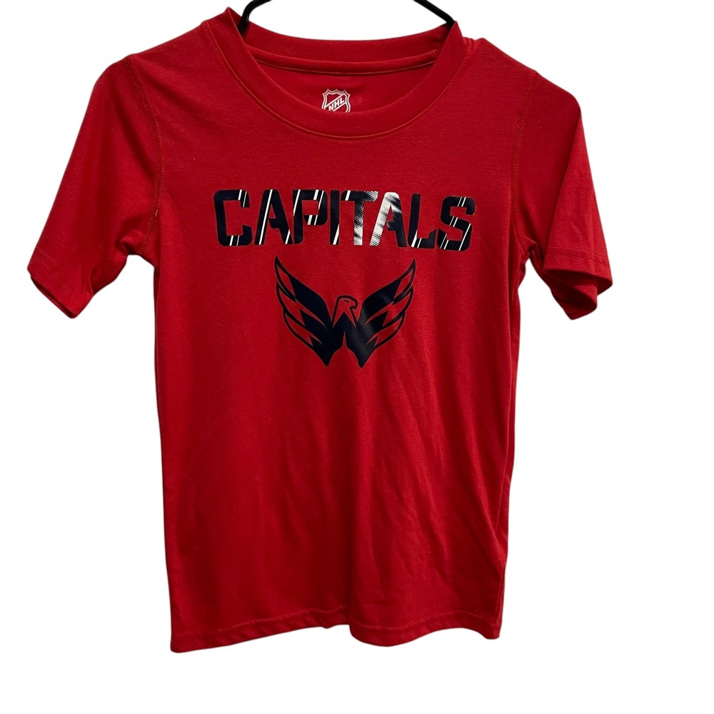NHL Washington Capitals Youth T-Shirt‎ Short Sleeve Graphic Tee Red S-CH-P-8
